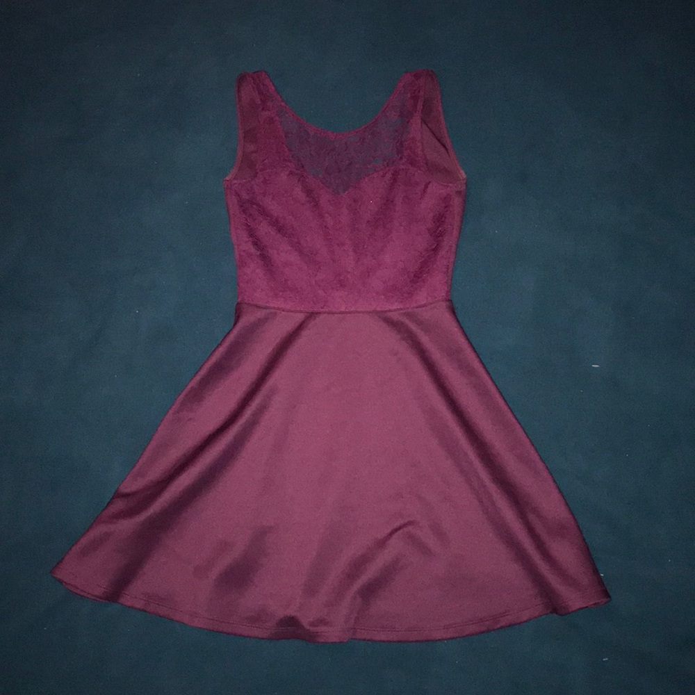 Half Lace Halter Top Dress